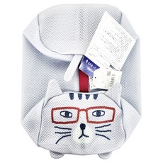 kUSUgURU JAPAN 日本眼鏡貓 NEKOZAWA貓澤系列 洗衣收納袋 圓柱立體造型萬用收納, 眼鏡貓, 1個