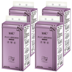 petco 培菓 懸掛式雲感衛生紙 1280張, 可溶於水不堵馬桶, 天然原生木漿, 1入, 4包