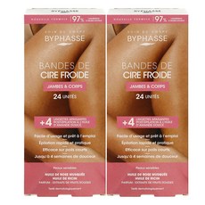 바이빠세 콜드 왁스 스트립 팔 다리용 24p + 피니싱티슈 4p 세트, 2개