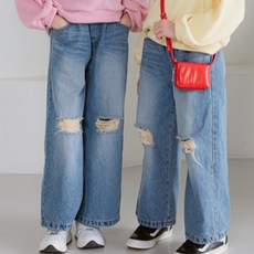 SMTWO 女童仿舊牛仔褲