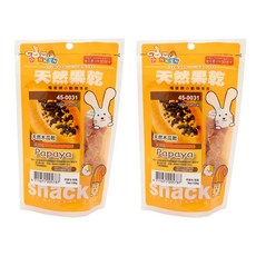 PINKIN 天然木瓜乾, 2包, 120g, 寵物天然健康零食，富含膳食纖維，幫助消化