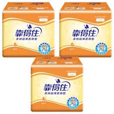 Kotex 靠得住 超薄產褥墊, 35cm, 20片, 3包