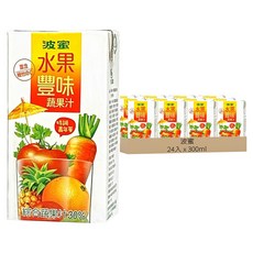 波蜜 水果豐味 蔬果汁, 300ml, 24入