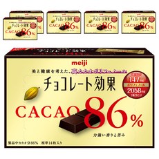 明治 CACAO86% 黑巧克力 方便攜帶 每盒含有12片獨立包裝的黑巧克力, 60g, 6盒