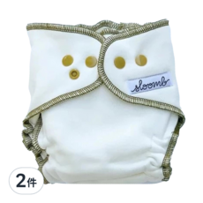 sloomb OBF 有機竹棉夜用布尿布, 70%竹纖維/30%有機棉, NETTLE, 2件