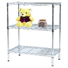 KI WISH 居家生活 輕型三層架 每層耐重50公斤 DIY免工具輕鬆裝, 銀色, 90 x 46 x 90cm