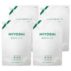 MIYOSHI 玉之肌 無添加 泡沫洗手乳 補充包 1L, 4包
