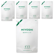 MIYOSHI 玉之肌 無添加 泡沫洗手乳 補充包 1L, 6包