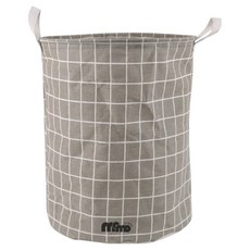 모모 패브릭 패턴 감성 햄퍼 1단, 그레이