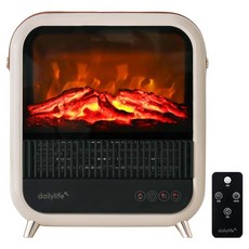 daily life 第二代氣氛燈 營火PTC電暖器 遙控器 定時器 迷你暖風機, DH-FI30, 象牙白