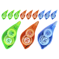 Young Art Easy Clean 修正帶 3款 x 2入組, 綠色, 藍色, 橘色, 2套