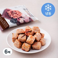 바르닭 직화그릴 닭가슴살 큐브 갈릭 & 갈비맛 (냉동), 100g, 6팩