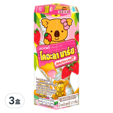 LOTTE 樂天 小熊餅 草莓口味, 37g, 3盒