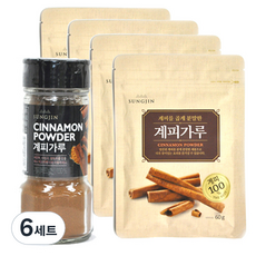 성진 계피 가루 병 45g + 지퍼형 60g x 4p 세트, 6세트, 285g