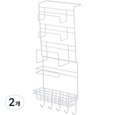 다윗트 주방 자석 부착식 다용도 보관 랙 냉장고 선반 A, 2개