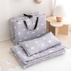 아리베베 사계절 어린이집 낮잠이불 분리형 세트, 화이트베어