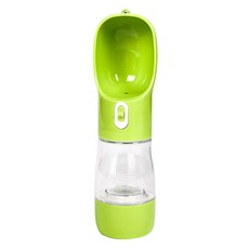 DING DONG PET 寵物散步用2in1多功能水瓶, 綠色, 1個