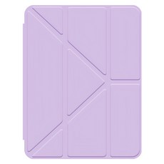 vXTRA 飛創 Y折立架平板保護套 合成皮+TPU材質, 2024 iPad mini 7/mini 6, 夢幻紫, 1個