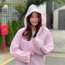 3초쿨 뉴레인코트 방수, 핑크