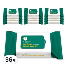 OLDam 女性專用攜帶式清潔濕紙巾, 20張, 36個