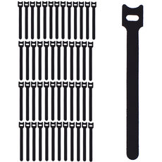 쥬롬 전선 정리 벨크로 케이블타이, 50개, 블랙