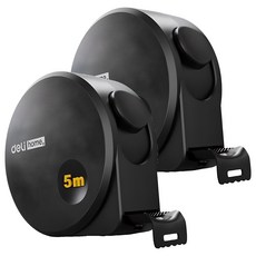 델리 고정밀 탄소강 미끄럼방지 줄자 19mm, 5m, 2개