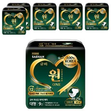 Geumbi 韓國原裝進口 One Wide Magic 墊型成人紙尿褲 GSH328, L, 9片, 6包