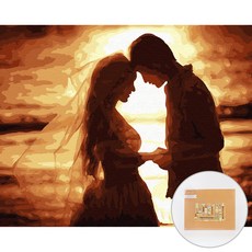 ARTJOY DIY名畫系列數字油畫 50*40cm, 愛染於夕陽, 1幅