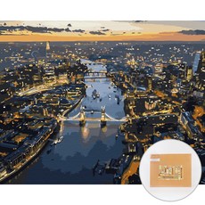 ARTJOY DIY名畫系列數字油畫 50*40cm, 倫敦夜景, 1幅