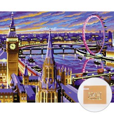 ARTJOY DIY名畫系列數字油畫 50*40cm, 倫敦風光, 1幅