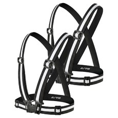 X밴드 안전 반사조끼, 블랙, 2개