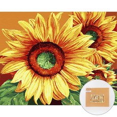 ARTJOY DIY名畫系列數字油畫 50*40cm, 紅向日葵, 1幅