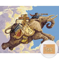 ARTJOY DIY名畫系列數字油畫 50*40cm, 時間旅行, 1幅