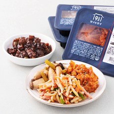 탐나는밥상 우리집 반찬 들기름에 볶은김치 130g + 해물짜장덮밥소스 120g + 햄감자채볶음 80g + 미니 새송이버섯조림 150g 세트, 1세트