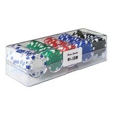 Hoonie Gamble 鮮明新料彩色撲克籌碼 100p + 壓克力盒套組, 混合色
