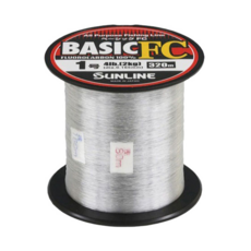 SUNLINE Basic FC 日本製 碳纖線 卡夢 下野正希 前導線 根魚 捲仔 磯釣 池釣 釣魚線 漁線 新版 1/4LB, 1個, 透明
