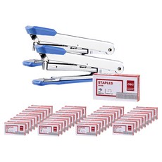 델리 미니 스테이플러 10호침 호환 + 심 1000p x 20개 세트 E0224, 랜덤발송(스테이플러), 단일색상(심), 2세트