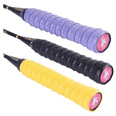 Minimax EVA 高級型球拍握把帶 3件組, 紫色 + 黃色 + 黑色, 1組