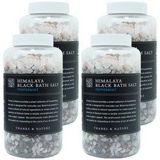 쌩스네이처 히말라야 블랙 바스솔트 페퍼민트향, 1.2kg, 4개