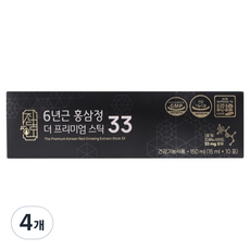 Jindamin 6年根紅蔘精The Premiums條裝10條 高含量人蔘皂苷, 4個, 150ml