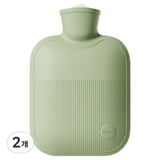 Shopping Doctor 防漏保暖熱敷熱水袋 無外罩 淺綠色 2L, 2個