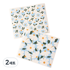 Lissico 纖維素可重複使用抹布 加大尺寸 雛菊夢圖案 2款設計組, 2套