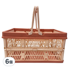 多功能用途可摺疊收納籃, 乾燥粉, 6個