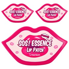 BERRISOM SOS 精華唇膜套組，高度貼合水凝膠唇膜，特大尺寸幫助唇周護理，提供高保濕營養，帶有甜美桃子香, 30片, 3盒