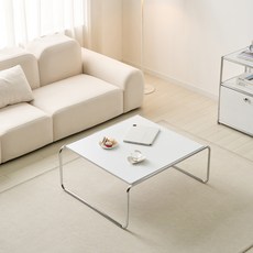 가구의정석 스틸 협탁 테이블 M 방문설치, 화이트, 1개