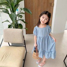 CONTIKIDS 女童透氣伊蒙格紋連身裙