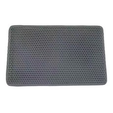 雙層貓砂墊 超大 灰色 可拆卸 貓砂分離 寵物清潔用品, 1個