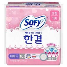 쏘피 한결 생리대 날개형, 대형, 10개입, 1개