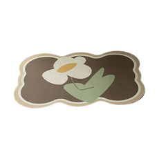 HOMEDAUM 可水洗軟Q珪藻土雛菊腳踏墊, 一朵花, 1個