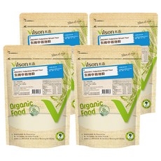 Vilson 米森 有機中筋麵粉, 芬蘭原裝進口, 100%全粒小麥研磨烘培粉, 500g, 4包